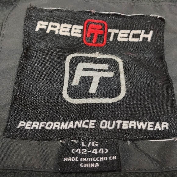Free Tech Men's Jacket Navy/Gray Fleece Lined Size L (42-44) - Picture 8 of 9